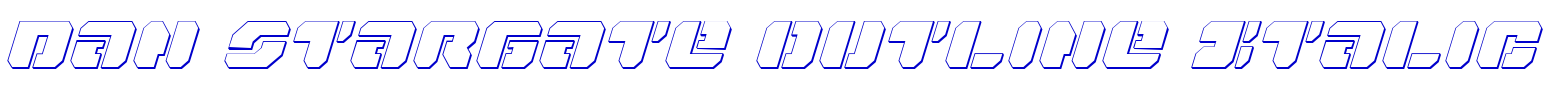 Dan Stargate Outline Italic 字体